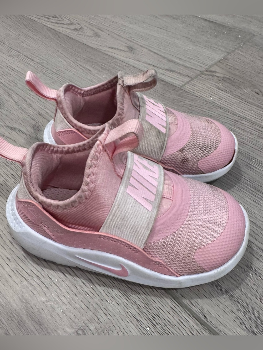 Nike Toddler Pink Slip-On Sneakers with Elastic Strap